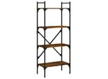 Syfax™ Libreria Rovere Fumo 4 Ripiani 56X31,5X138,5 Cm Multistrato