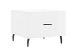 Syfax™ Tavolino Da Salotto Bianco Lucido 50X50X40 Cm Legno Multistrato