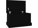 Syfax™ Contenitore Portaoggetti Nero 50X30X28 Cm Legno Multistrato