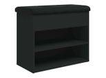 Syfax™ Panca Porta Scarpe Nera 62X32X50 Cm In Legno Multistrato