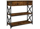 Syfax™ Tavolino Consolle Rovere Fumo 75X28X75 Cm In Legno Multistrato