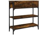 Syfax™ Tavolino Consolle Rovere Fumo 72,5X25X75Cm In Legno Multistrato