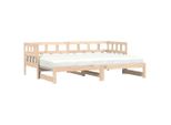 Syfax™ Divano Letto Con Letto Estraibile 90X190 Cm Legno Massello Pino