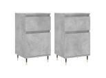 Syfax™ Credenze 2 Pz Grigio Cemento 40X35X70 Cm In Legno Multistrato