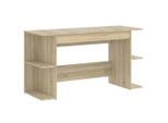 Syfax™ Scrivania Rovere Sonoma 140X50X75 Cm In Legno Multistrato