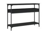 Syfax™ Tavolo Consolle Con Ripiano Nero 100X29X75Cm Legno Multistrato