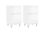 Syfax™ Credenze 2 Pz Bianco Lucido 40X35X70 Cm In Legno Multistrato