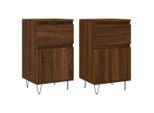 Syfax™ Credenze 2 Pz Rovere Marrone 40X35X70 Cm In Legno Multistrato