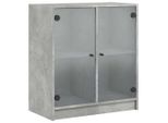 Syfax™ Mobile Con Ante In Vetro Grigio Cemento 68X37X75,5 Cm