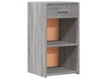 Syfax™ Comodino Grigio Sonoma 35X34X65 Cm In Legno Multistrato