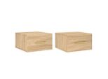 Syfax™ Comodini A Muro 2 Pz Rovere Sonoma 35X35X20 Cm