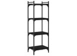 Syfax™ Libreria A 4 Ripiani Nera 40X30X120 Cm In Legno Multistrato