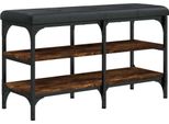 Syfax™ Panca Porta Scarpe Rovere Fumo 82X32X47 Cm In Legno Multistrato
