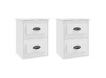 Syfax™ Comodini A Parete 2 Pz Bianchi 41,5X36X53 Cm