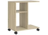 Syfax™ Tavolino Con Ruote Rovere Sonoma 50X30X55 Cm Legno Multistrato