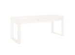 Syfax™ Panca Da Giardino Bianca 110X38X45 Cm Legno Massello Di Pino