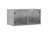 Syfax™ Mobile A Muro Con Ante In Vetro Grigio Cemento 68,5X37X35 Cm