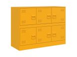 Syfax™ Credenza Giallo Senape 99X39X73 Cm In Acciaio