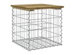 Syfax™ Panca Da Giardino Design Gabbione 43X44X42 Cm Pino Impregnato