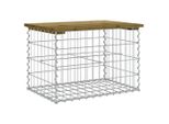 Syfax™ Panca Da Giardino Design Gabbione 63X44X42 Cm Pino Impregnato