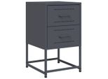 Syfax™ Comodino Antracite 36X39X60,5 Cm In Acciaio