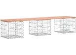 Syfax™ Panca Da Giardino Design Gabbione 203X44X42 Cm Massello Douglas