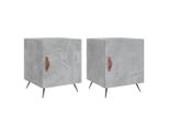 Syfax™ Comodini 2 Pz Grigio Cemento 40X40X50 Cm In Legno Multistrato