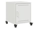 Syfax™ Comodino Bianco 36X39X43,5 Cm In Acciaio
