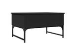 Syfax™ Tavolino Da Salotto Nero 70X50X40 Cm Legno Multistrato Metallo