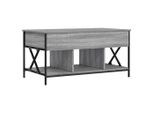 Syfax™ Tavolino Salotto Grigio Sonoma 100X55X50 Cm Multistrato Metallo