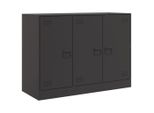 Syfax™ Credenza Nera 99X39X73 Cm In Acciaio