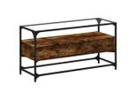 Syfax™ Mobile Tv Piano Vetro Rovere Fumo 98X35X51Cm Legno Multistrato