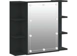 Syfax™ Mobile A Specchio Con Led Nero 70X16,5X60 Cm