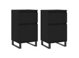 Syfax™ Credenze 2 Pz Nere 40X35X70 Cm In Legno Multistrato
