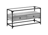 Syfax™ Mobile Tv Piano Vetro Grigio Sonoma 98X35X51 Legno Multistrato