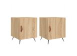 Syfax™ Comodini 2 Pz Rovere Sonoma 40X40X50 Cm In Legno Multistrato