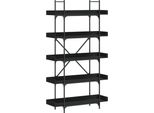 Syfax™ Libreria A 5 Ripiani Nera 100X33X180,5 Cm In Legno Multistrato