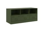 Syfax™ Mobile Tv Verde Oliva 99X39X44 Cm In Acciaio