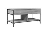 Syfax™ Tavolino Salotto Grigio Sonoma 100X50X50 Cm Multistrato Metallo