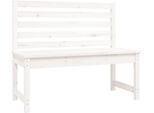 Syfax™ Panca Da Giardino Bianca 109 Cm In Legno Massello Di Pino