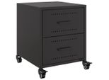 Syfax™ Comodino Nero 36X39X43,5 Cm In Acciaio