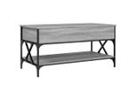 Syfax™ Tavolino Salotto Grigio Sonoma 100X50X50 Cm Multistrato Metallo