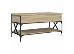 Syfax™ Tavolino Salotto Rovere Sonoma 100X50X50 Cm Multistrato Metallo