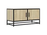 Syfax™ Mobile Tv Rovere Sonoma 80X34,5X40 Cm Legno Multistrato Metallo