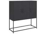 Syfax™ Credenza Nera 100,5X39X107 Cm In Acciaio