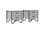 Syfax™ Comodini 2 Pz Grigio Sonoma 40X41X40 Cm In Truciolato