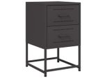 Syfax™ Comodino Nero 36X39X60,5 Cm In Acciaio