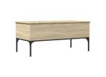 Syfax™ Tavolino Rovere Sonoma 100X50X45 Cm Legno Multistrato E Metallo