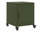 Syfax™ Comodino Verde Oliva 36X39X43,5 Cm In Acciaio