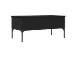 Syfax™ Tavolino Salotto Nero 100X50X45 Cm Legno Multistrato E Metallo